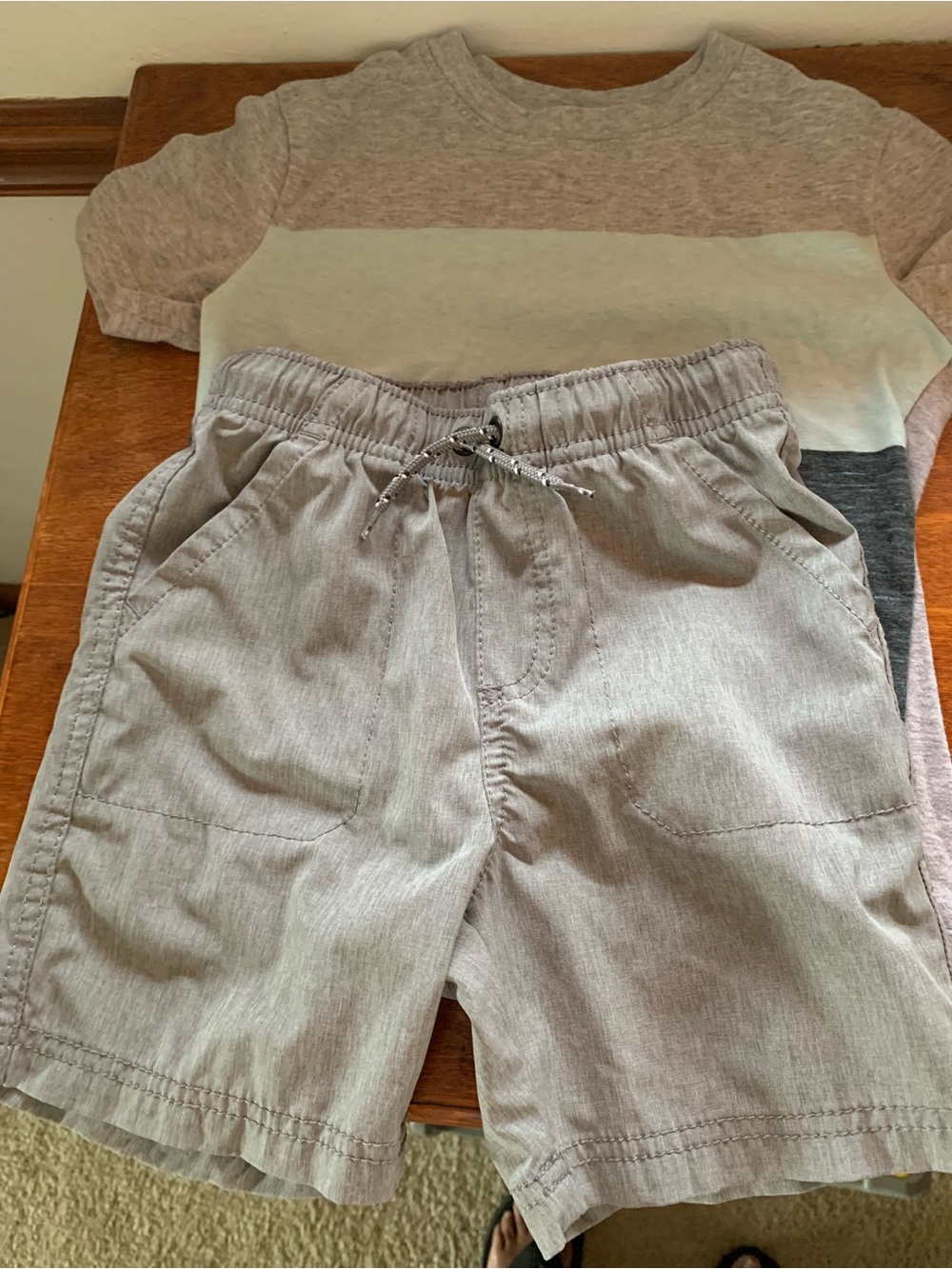 jumping beans Gray Boys Matching Tee and Shorts Set